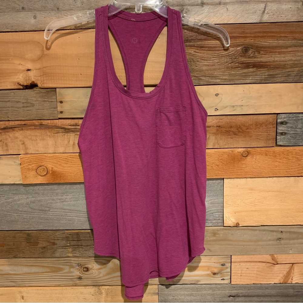 Lululemon Athletica Yogi Racer Back III Heathered Regal Plum Size M/L